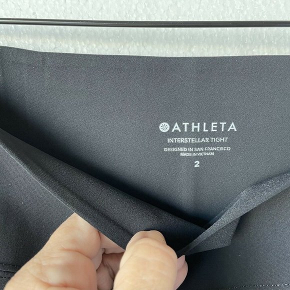 Athleta Interstellar Tight Color Block Black Women Size 2 Work Travel Commute - Picture 6 of 11